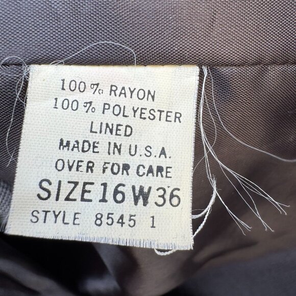 Leslie Fay Vintage 80s Womens Two Button Preppy Plaid Oversized Blazer Jacket 16 - Picture 9 of 10